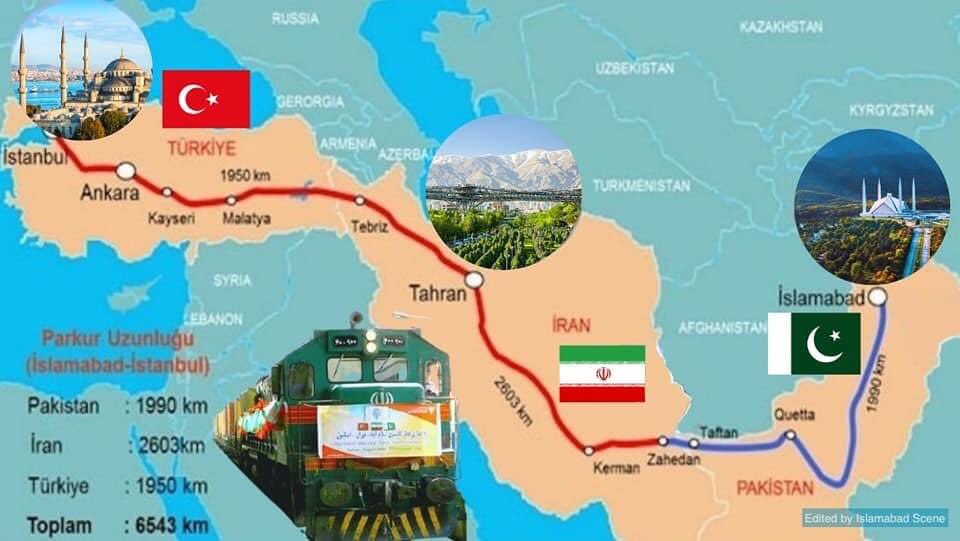 خط السكك الحديدية بين اسطنبول وطهران وإسلام آباد