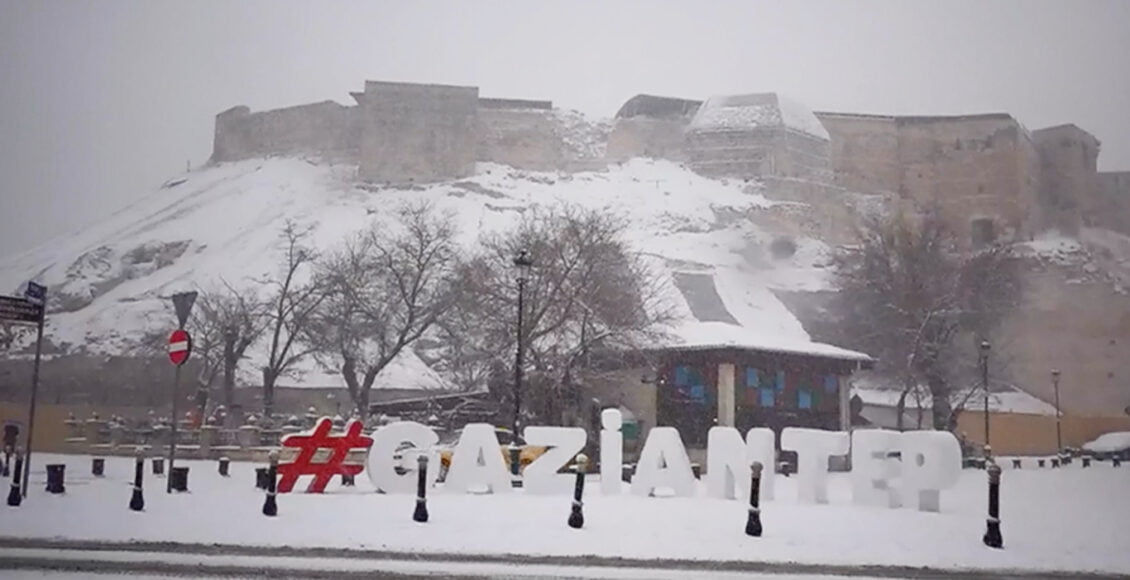 ثلوج كثيفة على ولاية غازي عنتاب