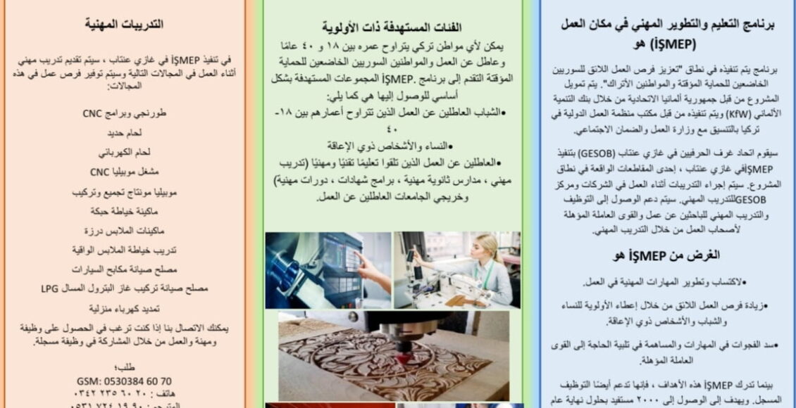 تدريب مهني مأجور للسوريين