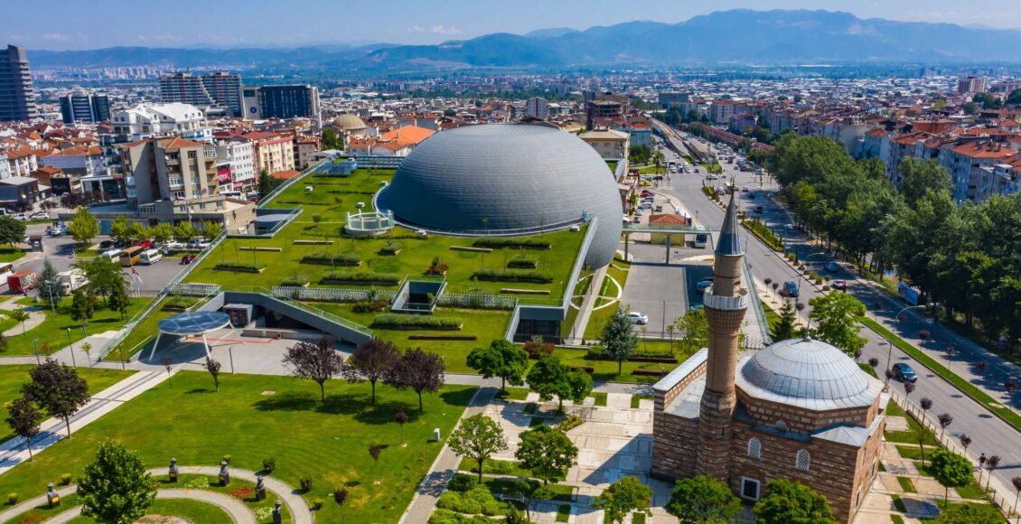 صورة جوية لمدينة بورصة - المناطق المحظورة في بورصة