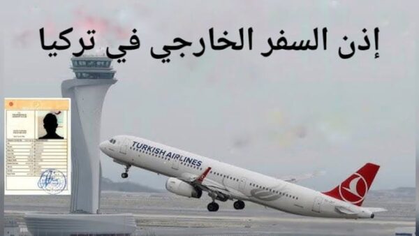 صورة كملك وطائرة تركيا لمغادرة تركيا من خلال إذن السفر الخارجي لحامل الكملك
