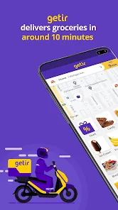 تطبيق جيتر Getir لتوصيل الطعام في تركيا
