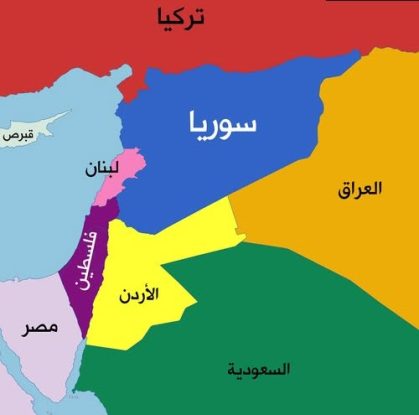 موقع سوريا الجغرافي